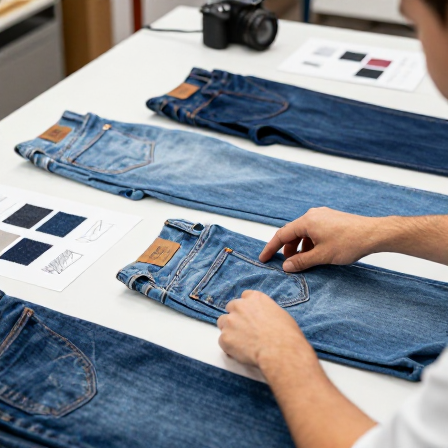 Relaxed fit weave close-up